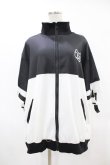 画像1: ACDC RAG / ドットネコジャージジャケット［半袖］  ブラック×ホワイト H-25-06-10-1063-PU-JA-KB-ZH (1)