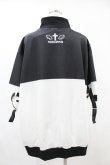 画像2: ACDC RAG / ドットネコジャージジャケット［半袖］  ブラック×ホワイト H-25-06-10-1063-PU-JA-KB-ZH (2)