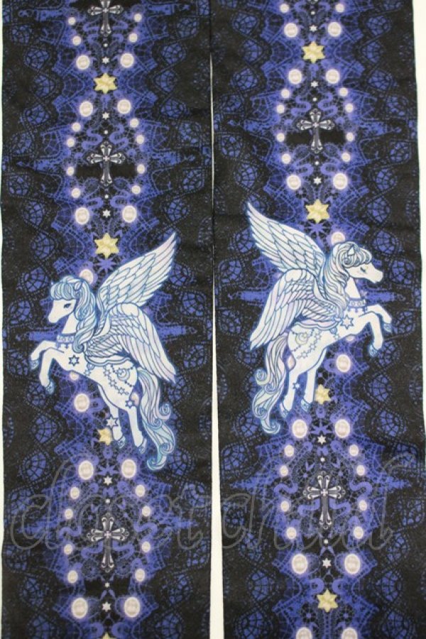 画像3: Angelic Pretty / Luminous Sanctuaryオーバーニー  ネイビー H-25-06-10-062-AP-ZA-NS-ZH (3)
