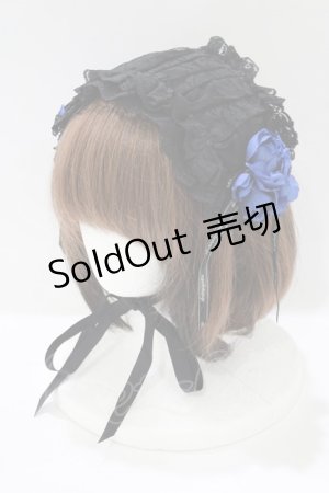 画像: metamorphose / ロゴリボンヘッドドレス  ブラック/ブルー H-25-06-10-074-ME-AC-NS-ZH