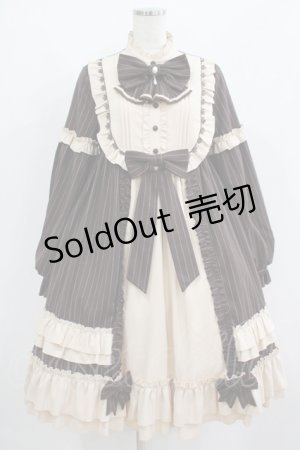 画像: To Alice / ヴィンテージストライプワンピース M ブラウン H-25-06-10-007-LO-OP-NS-ZH