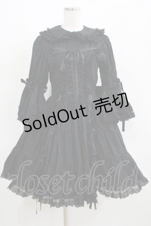 画像: metamorphose / ラッパ袖ティアードワンピース Free ブラック H-25-06-10-010-ME-OP-NS-ZH
