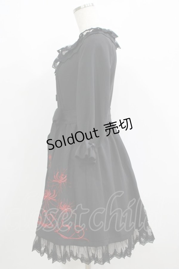 画像2: To Alice / 彼岸花ワンピース S ブラック H-25-06-10-017-LO-OP-NS-ZH (2)