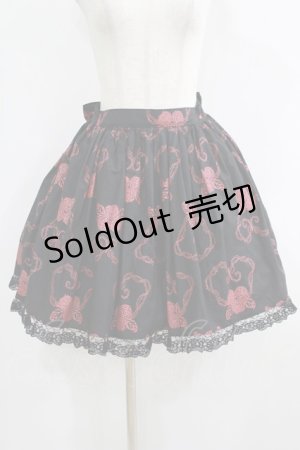 画像: metamorphose / 茨柄スカート Free ブラック/レッド H-25-06-10-018-ME-SK-NS-ZH