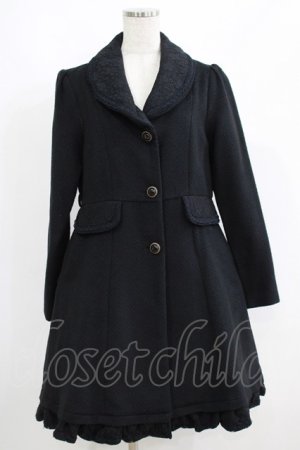 画像: axes femme / レースカラーコート M ブラック H-25-06-10-019-AX-CO-NS-ZH