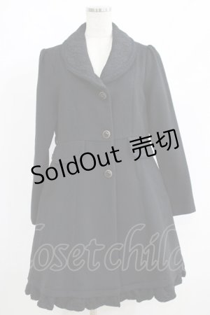 画像: axes femme / レースカラーコート M ブラック H-25-06-10-019-AX-CO-NS-ZH