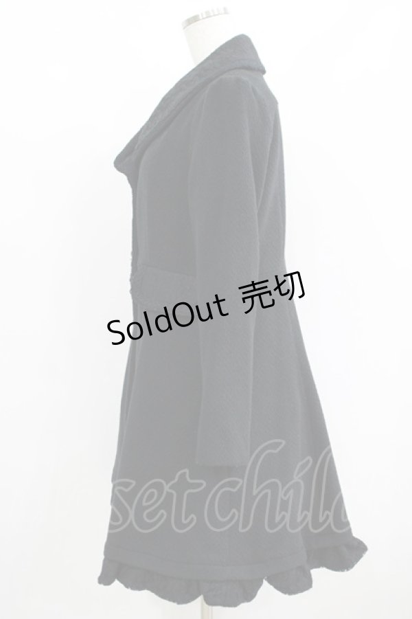 画像2: axes femme / レースカラーコート M ブラック H-25-06-10-019-AX-CO-NS-ZH (2)