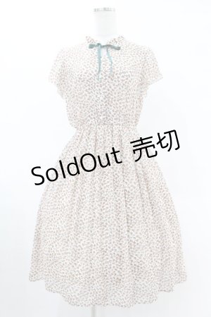 画像: Fi.n.t / フロントリボン小花柄シフォンワンピース Free ORANGE H-25-06-11-011-CA-OP-NS-ZH