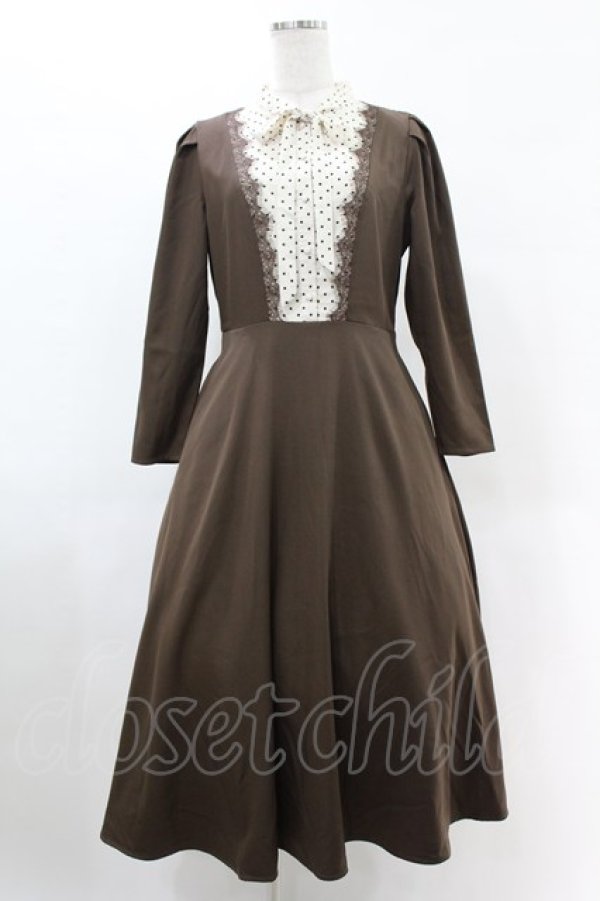 画像1: an another angelus / ドットヨークボウタイワンピース Free BROWN H-25-06-11-014-CA-OP-NS-ZH (1)
