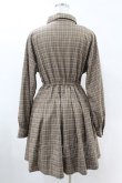 画像2: Fi.n.t / ネクタイ付きチェックシャツワンピース Free BEIGE×BR H-25-06-11-015-CA-OP-NS-ZH (2)