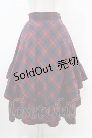 画像: Fi.n.t. / チェックランダムヘムスカート Free RED×NV H-25-06-11-019-0-SK-NS-ZH