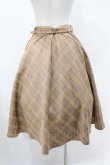 画像2: F&A / べっ甲ベルト付きチェックフレアースカート Free BEIGE×BR H-25-06-11-023-LO-SK-NS-ZH (2)