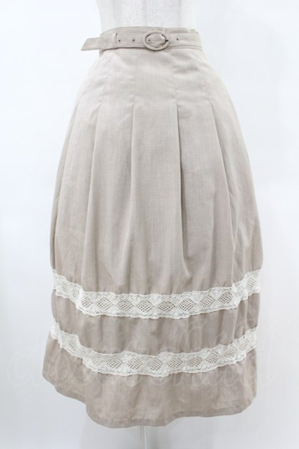 画像1: an another angelus / トーションレースライン使いスカート Free L/BEIGE H-25-06-11-025-CA-SK-NS-ZH (1)