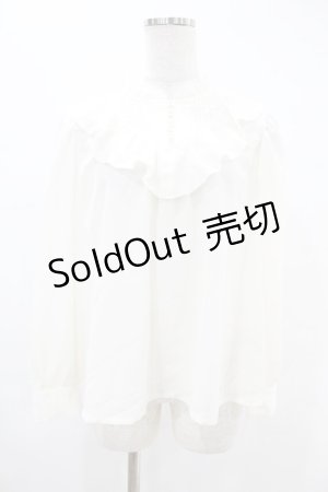 画像: Fi.n.t / ストライプレースヨークフリルブラウス Free OFF WHITE H-25-06-11-030-CA-BL-NS-ZH