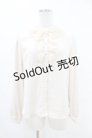 画像: an another angelus / レースラッフルブラウス Free IVORY H-25-06-11-036-CA-BL-NS-ZH