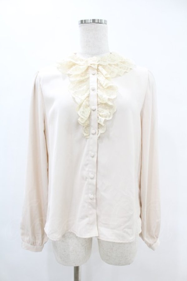 画像1: an another angelus / レースラッフルブラウス Free IVORY H-25-06-11-036-CA-BL-NS-ZH (1)