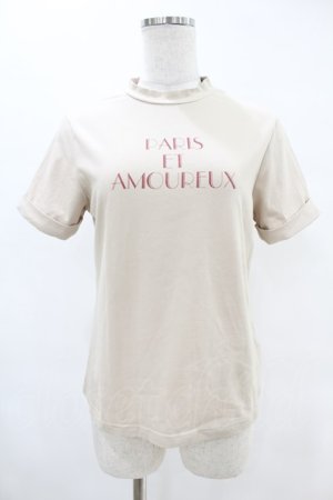 画像: an another angelus / モックネックロゴT Free PINK BEIGE H-25-06-11-038-CA-TO-NS-ZH