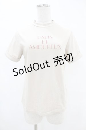 画像: an another angelus / モックネックロゴT Free PINK BEIGE H-25-06-11-038-CA-TO-NS-ZH