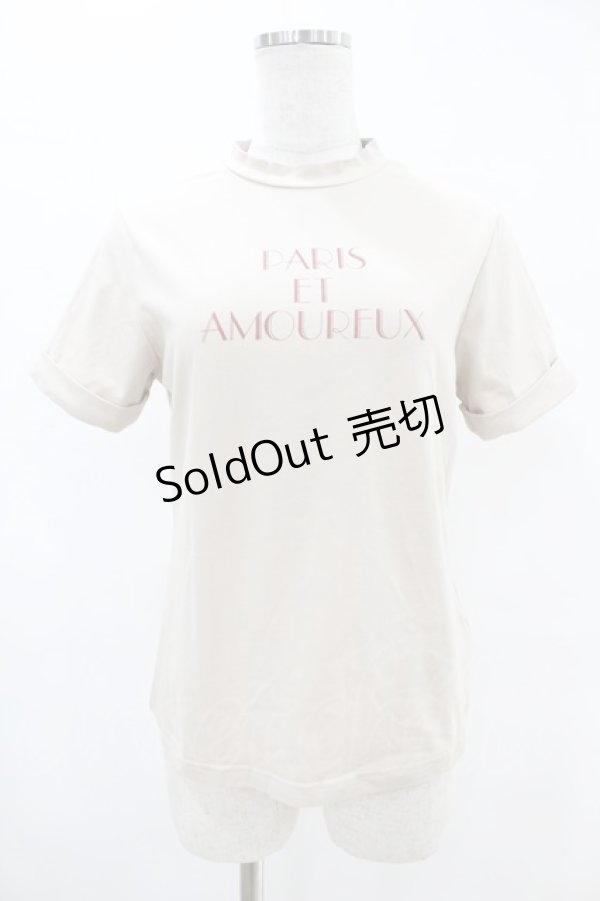 画像1: an another angelus / モックネックロゴT Free PINK BEIGE H-25-06-11-038-CA-TO-NS-ZH (1)