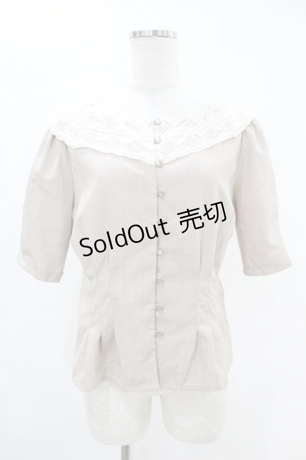 画像1: an another angelus / トーションレースカラーブラウス Free L/BEIGE H-25-06-11-039-CA-BL-NS-ZH (1)
