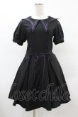 画像1: DARK IN LOVE / Magic girl purple line trims mini dress S ブラック H-25-06-12-028-PU-OP-KB-ZH (1)