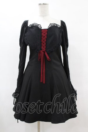 画像: DARK IN LOVE / Heart to heart valentine date princess dress L ブラック×レッド H-25-06-12-032-PU-OP-KB-ZH