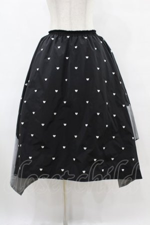 画像: Candy Stripper / HEART SWITCHED SKIRT  ブラック H-25-06-12-037-PU-SK-KB-ZH