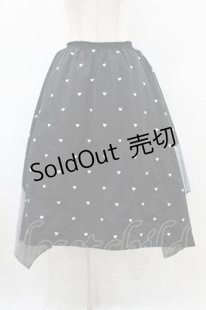 画像: Candy Stripper / HEART SWITCHED SKIRT  ブラック H-25-06-12-037-PU-SK-KB-ZH