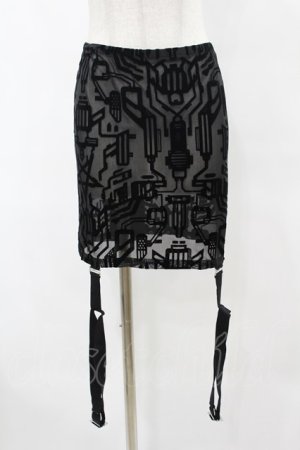 画像: KILL STAR / Warez Mesh Suspender Skirt XL 黒 H-25-06-12-045-SL-SK-KB-ZH