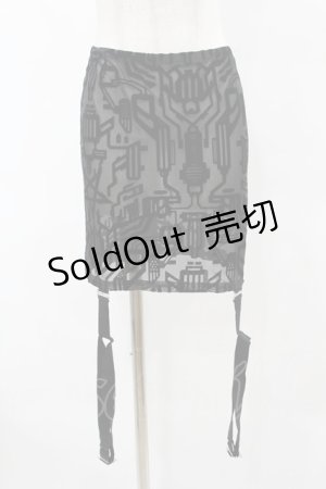 画像: KILL STAR / Warez Mesh Suspender Skirt XL 黒 H-25-06-12-045-SL-SK-KB-ZH