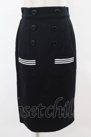 画像: MILK / Sailorタイトスカート  ブラック H-25-06-12-047-ML-SK-KB-ZH