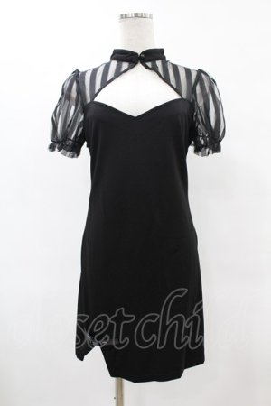 画像: PUNK RAVE / Chinese Style Silk Fan Cheongsam Dress M ブラック H-25-06-12-051-PU-OP-KB-ZH