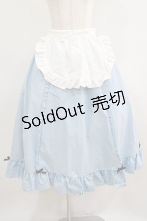 画像: Cherirulu Chocola / MYフリルスカート+エプロン LL サックス H-25-06-12-1027-GO-SK-NS-ZH