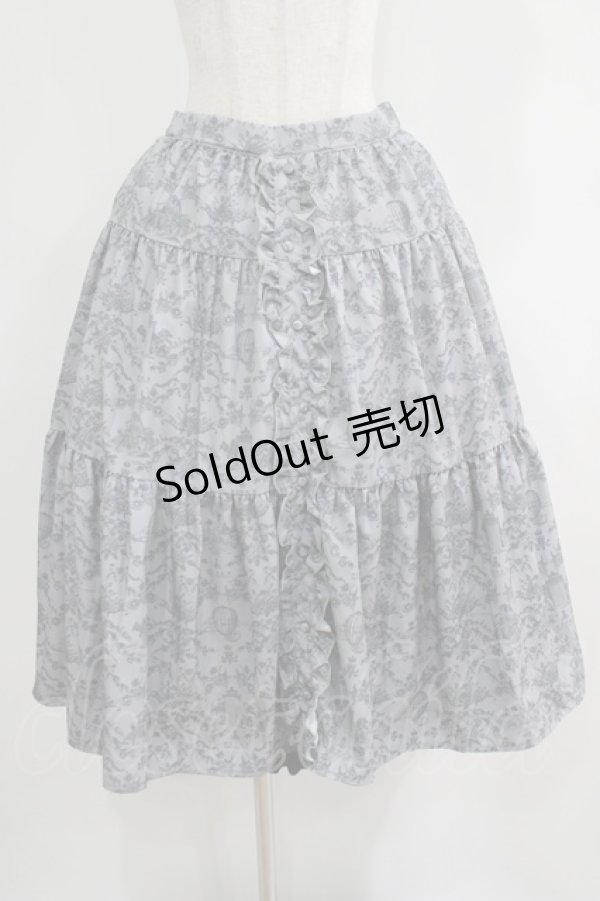 画像1: m petit by misako / NINA’Sコラボ トワルドジュイリバーシブルスカート LL グレー H-25-06-12-1028-LO-SK-NS-ZH (1)