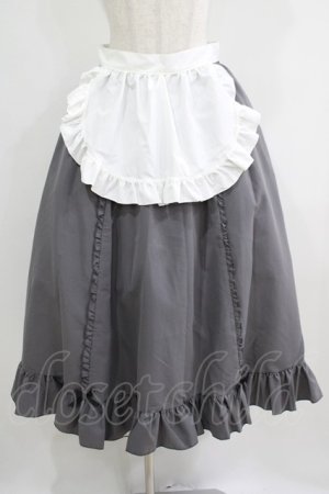 画像: Cherirulu Chocola / MYフリルスカート+エプロン LL グレー H-25-06-12-1029-GO-SK-NS-ZH