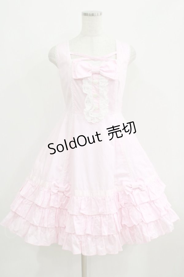 画像1: Angelic Pretty / おめかしジャボジャンパースカート Free ピンク H-25-06-12-1004-AP-OP-NS-ZH (1)