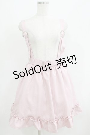 画像: DearMyLove / ストーンバックルサスフリルスカート LL ピンク H-25-06-12-1033-EL-SK-NS-ZH