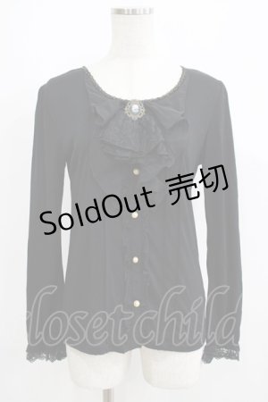 画像: axes femme / カメオジャボ付トップス M ブラック H-25-06-12-1038-AX-TO-NS-ZH