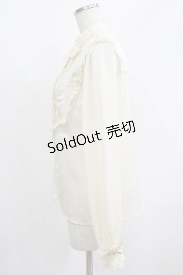 画像2: axes femme / プチローズリボンブラウス M 生成り H-25-06-12-1041-AX-BL-NS-ZH (2)