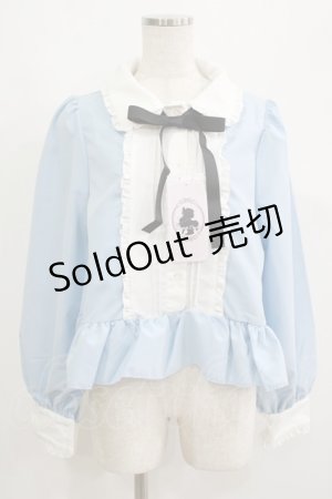 画像: Cherirulu Chocola / MYリボンマルエリブラウス LL サックス H-25-06-12-1044-GO-BL-NS-ZH