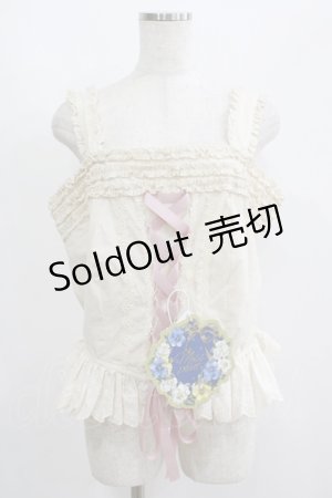 画像: Miss Point（海外ロリータブランド） / 森林円舞曲 編み上げキャミソール XXL 生成り H-25-06-12-1048-EL-TO-NS-ZH