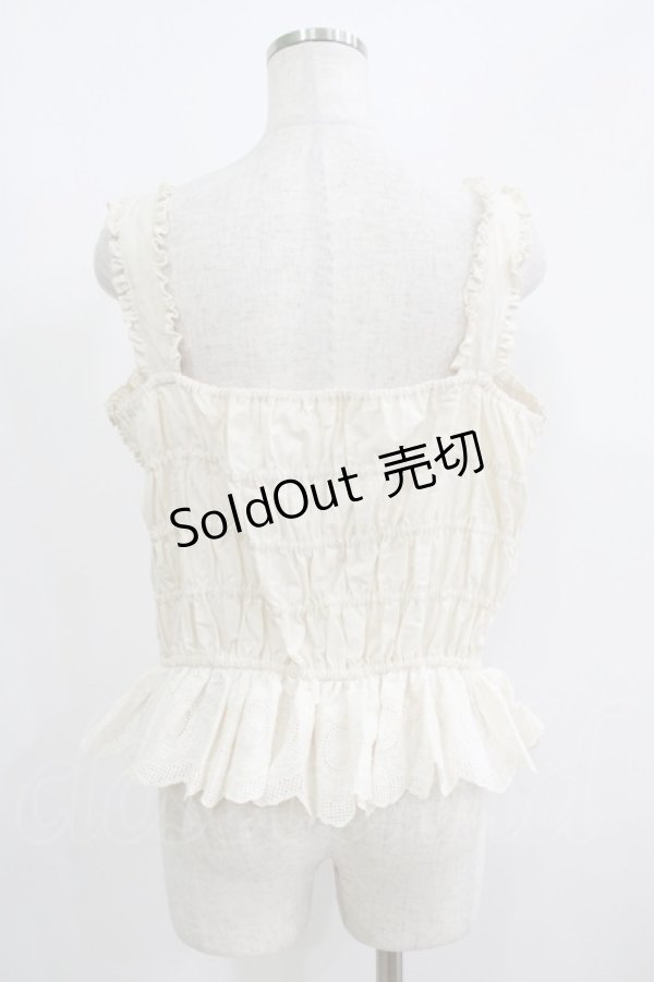 画像3: Miss Point（海外ロリータブランド） / 森林円舞曲 編み上げキャミソール XXL 生成り H-25-06-12-1048-EL-TO-NS-ZH (3)