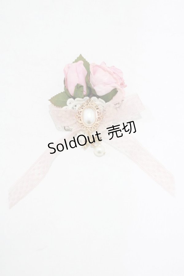 画像1: Miss Point（海外ロリータブランド） / 木香薔薇ピンク花ブローチ  ピンク H-25-06-12-1053-EL-AC-NS-ZH (1)