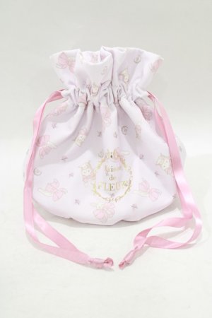 画像: Maison de FLEUR / ウィッシュミーメル&シナモロール 巾着  ピンク H-25-06-12-1061-LO-ZA-NS-ZH