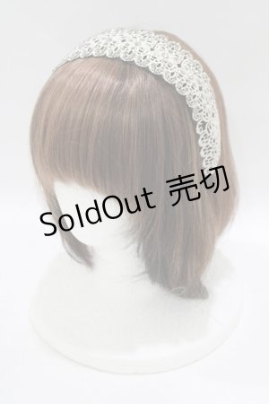 画像: axes femme / ビジュー付レースカチューシャ  ブラック H-25-06-12-1068-AX-AC-NS-ZH