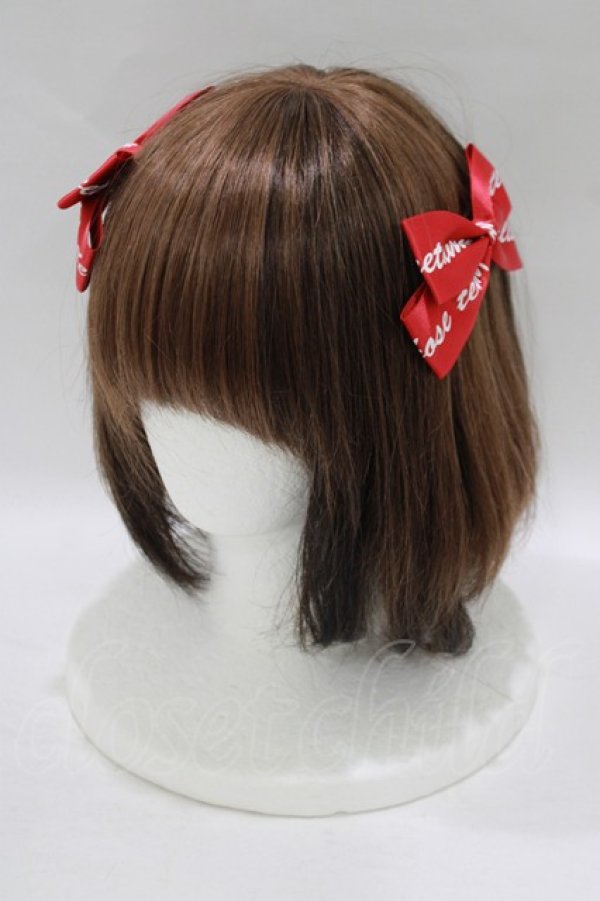 画像1: metamorphose / ロゴリボンクリップ　  レッド H-25-06-12-1072-ME-AC-NS-ZH (1)