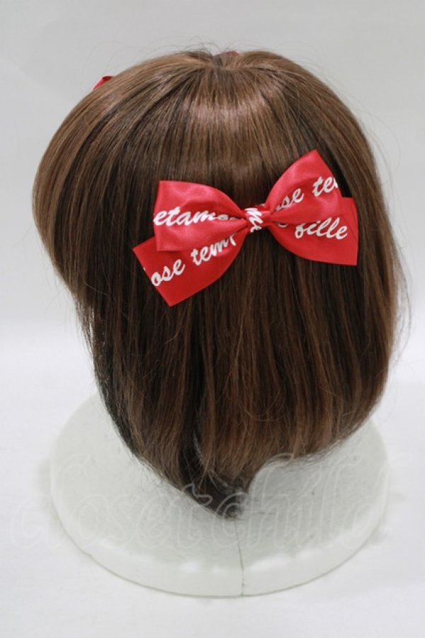 画像2: metamorphose / ロゴリボンクリップ　  レッド H-25-06-12-1072-ME-AC-NS-ZH (2)