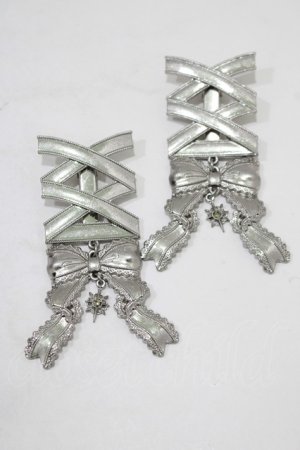 画像: axes femme POETIQUE / レースアップヘアクリップ  シルバー H-25-06-12-1077-AX-AC-NS-ZH