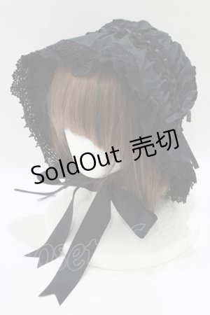 画像: ALICE and the PIRATES / フリルメイドキャップ  ブラック H-25-06-12-1078-PA-AC-NS-ZH