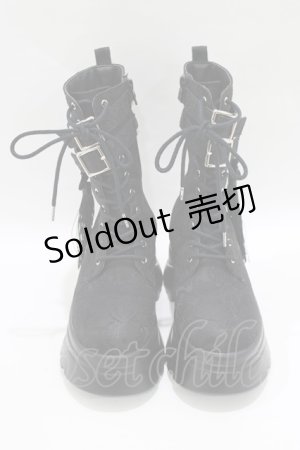 画像: axes femme POETIQUE / チャイナ釦タンクソールブーツ M ブラック H-25-06-12-1080-AX-SH-NS-ZH